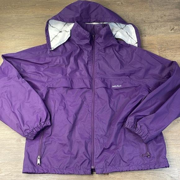 Helly-Hansen Helly Tech  MENS Purple Plum Full Zip Windbreaker, size Medium - Picture 1 of 13